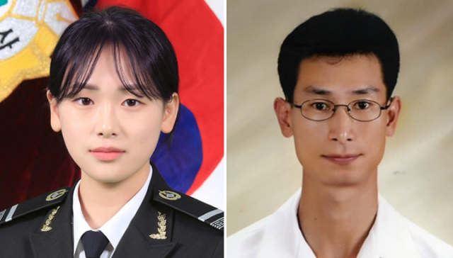 김해나씨(왼쪽)와 아버지 故김태석 해군 원사. /연합뉴스