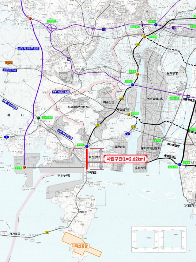 국지도 58호선 가덕대교~송정IC 고가도로건설 일괄 예타 통과