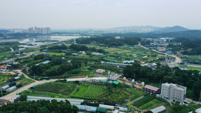 신도시급 택지가 조성되는 경기도 의왕시 초평동 일대 모습./연합뉴스