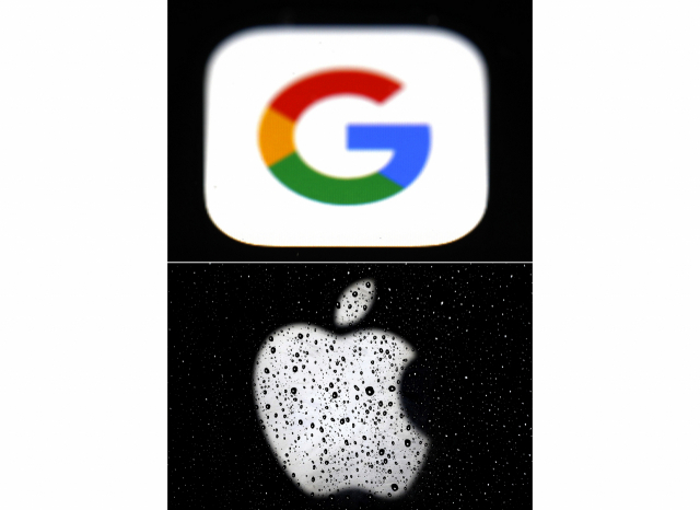 구글과 애플 로고/사진=연합AP