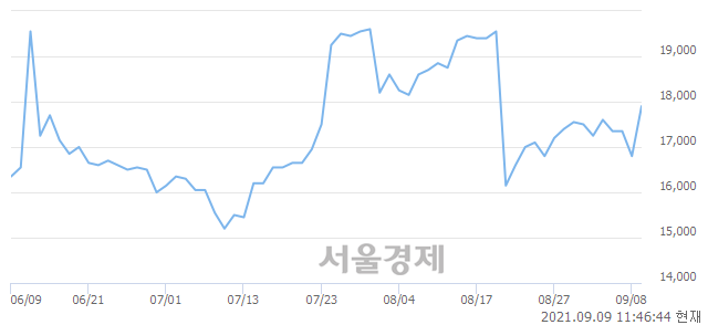 <유>디씨엠, 전일 대비 8.63% 상승.. 일일회전율은 0.86% 기록