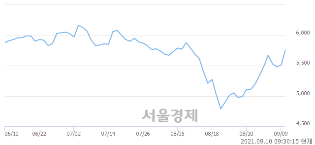 <코>로체시스템즈, 전일 대비 11.43% 상승.. 일일회전율은 5.83% 기록