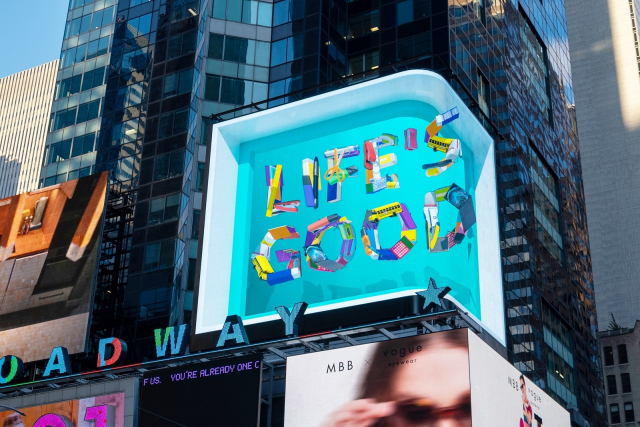 “Life’s Good”…LG전자, 뉴욕 타임스스퀘어서 3D 콘텐츠 상영