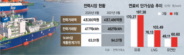 '기준 연료비' 1년새 50%↑…전기료 폭탄 예고