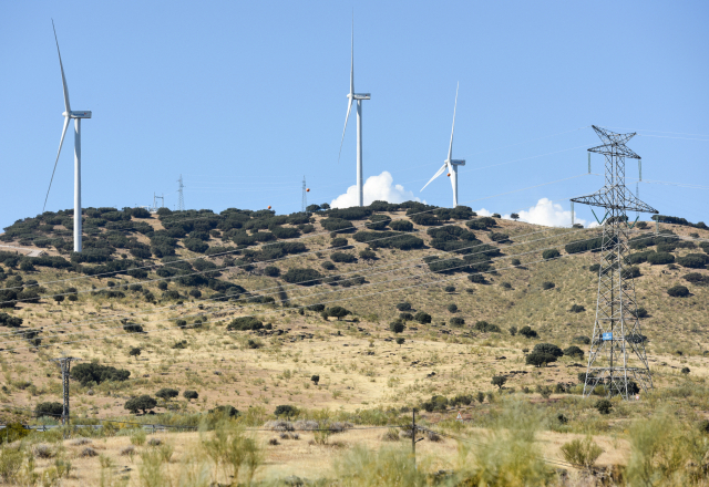 지난달 30일 스페인 플라센시아의 풍력 터빈이 돌아가는 모습./신화연합뉴스