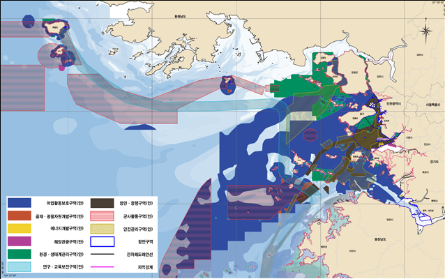 인천 해양용도구역 지정 현황