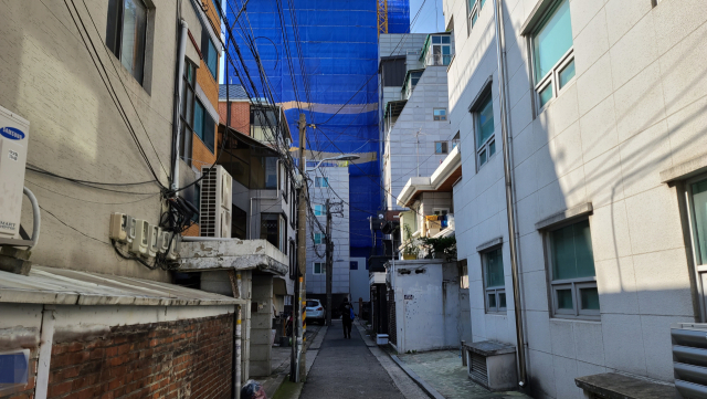 서울 성동구 성수동 일대 골목에 건축 공사가 진행되고 있는 모습. /강동헌 기자