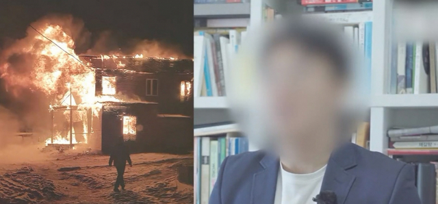 화재사건 이후 A씨가 방송에 출연해 당시 상황에 대한 인터뷰를 하고 있다. /SBS 방송화면 캡처