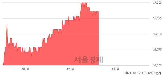 <유>한국앤컴퍼니, 4.24% 오르며 체결강도 강세 지속(150%)