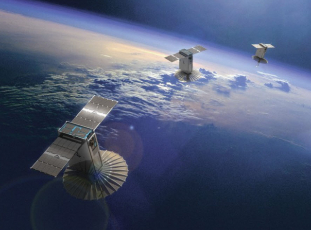 우리 군이 오는 2030년까지 수십 대를 발사할 예정인 ‘초소형 위성’ 운용 상상도./사진 제공=방사청