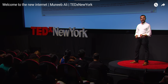 인터넷의 미래에 대해 강연하고 있는 무닙 알리(Muneeb Ali) 스택스 설립자/ 출처=유튜브