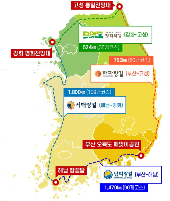 4,500㎞ 코리아둘레길, K콘텐츠 체험…‘한국 관광 AGAIN’ 시동
