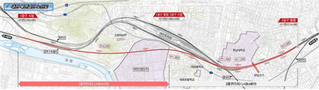 경부고속선 안전취약개소(대전북연결선) 건설공사 위치도. 사진제공=국가철도공단