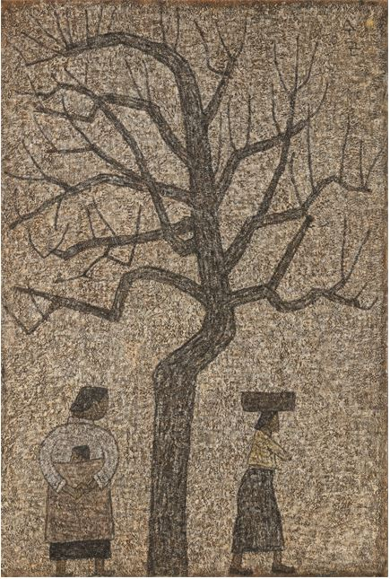 박수근의 1962년작 '나무와 두 여인' /사진제공=국립현대미술관