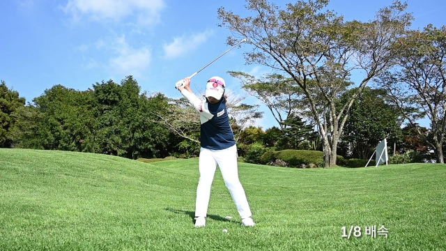 [영상]LPGA Q스쿨 수석합격 노리는 최혜진의 아이언 샷 슬로 모션