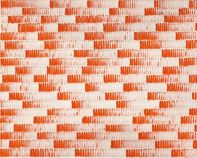 이우환, From Line, acrylic on canvas, 182.6×226.5cm(150), 71.9×89.5in, 1982/서울옥션
