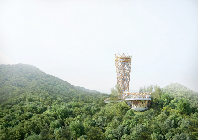 대전 보문산에 들어서는 친환경 목조전망대 조감도. /사진 제공=대전시