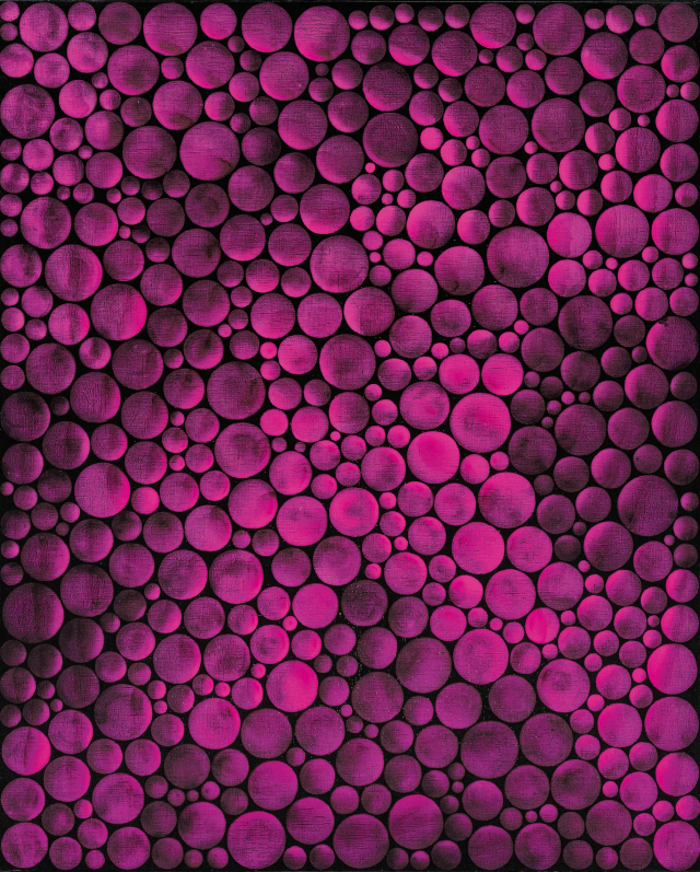 쿠사마 야요이의 ‘Infinity-Dots (AB)’ acrylic on canvas 162.2×130.5cm(2003)/케이옥션