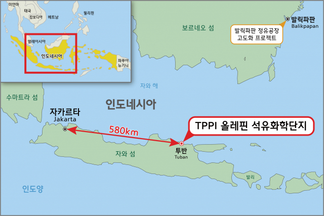 TPPI 석유화학단지 위치도. /사진제공=현대엔지니어링