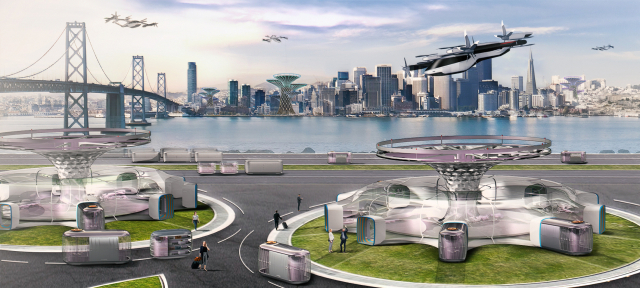 UAM을 중심으로 하는 현대차그룹의 미래 모빌리티 비전 이미지./사진 제공=현대차