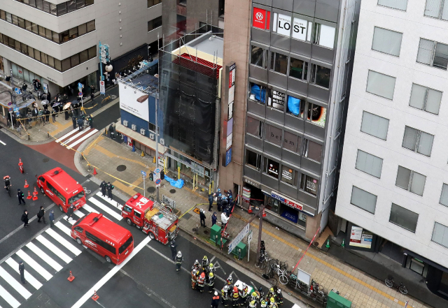 [사진]30분 만에 진화했지만…오사카 빌딩 화재로 심폐정지 27명