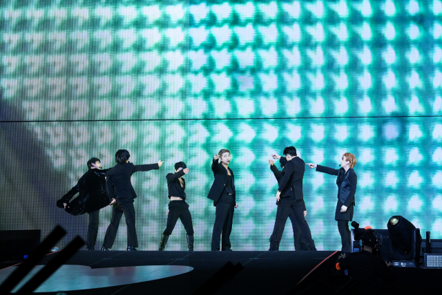 지난달 미국 로스앤젤레스(LA)에서 열린 그룹 방탄소년단(BTS)의 ‘퍼미션 투 댄스 온 스테이지 - LA’ 콘서트 모습. 사진 제공=빅히트뮤직