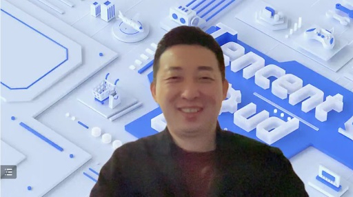 자오젠난(Zhao Jiannan) 텐센트 클라우드 동북아 사업총괄 부사장이 22일 텐센트 클라우드의 연례 컨퍼런스 ‘텐센트 클라우드 데이 2021’에서 텐센트 클라우드의 글로벌 비즈니스 성과에 대해 설명하고 있다./사진 제공=텐센트클라우드