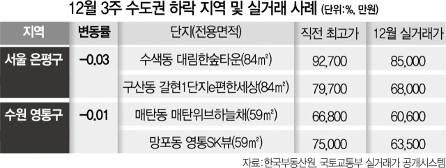 서울 집값도 '억' 소리 나게 '뚝'…은평, 19개월 만에 하락