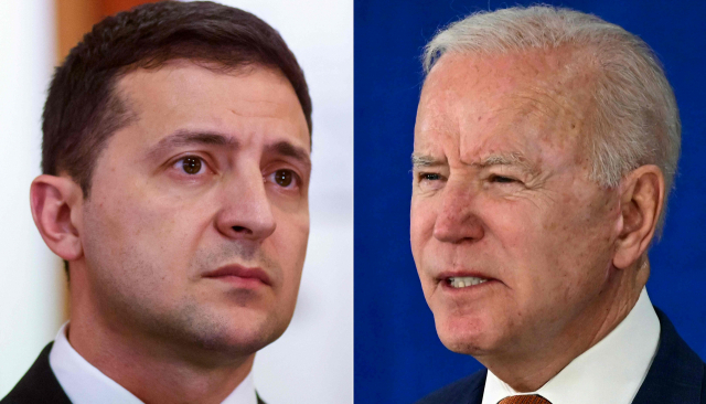 볼로디미르 젤렌스키 우크라이나 대통령과 조 바이든 미국 대통령/AFP 연합뉴스