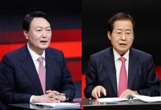 윤석열(왼쪽) 국민의힘 대선 후보와 홍준표 의원./연합뉴스