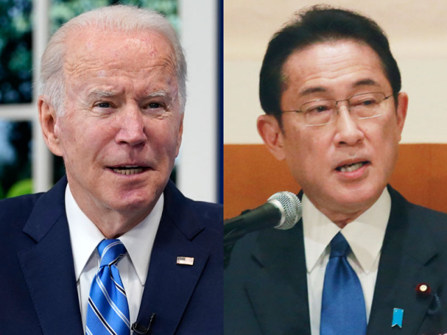 조 바이든(왼쪽) 미국 대통령과 기시다 후미오 일본 총리가 21일(현지시간) 화상 회담을 갖는다. /AP=연합뉴스