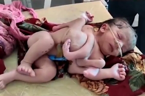 인도서 팔·다리 8개 달린 아기 태어나…"신의 화신"