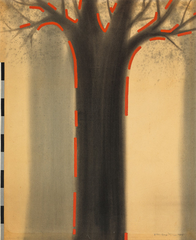 김구림의 1985년작 ‘나무’가 추정가 9,000만~1억6,000만원에 서울옥션 경매에 오른다. /사진제공=서울옥션
