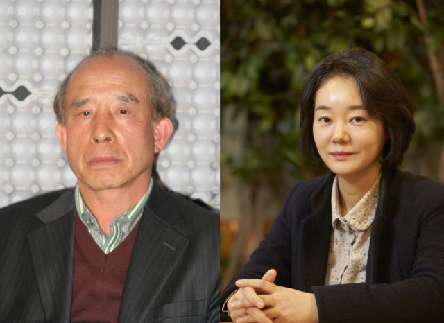 한국극작가협회의 ‘2022 대한민국 극작가상’을 받은 강수성(사진 왼쪽) 작가와 ‘오늘의 극작가상’ 수상자인 이시원 작가. /사진 제공=한국극작가협회