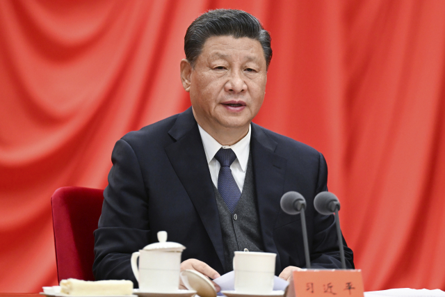 시진핑 중국 국가주석이 지난달 18일 수도 베이징에서 열린 중앙기율검사위 6차 전체회의에서 연설하고 있다. /연합뉴스