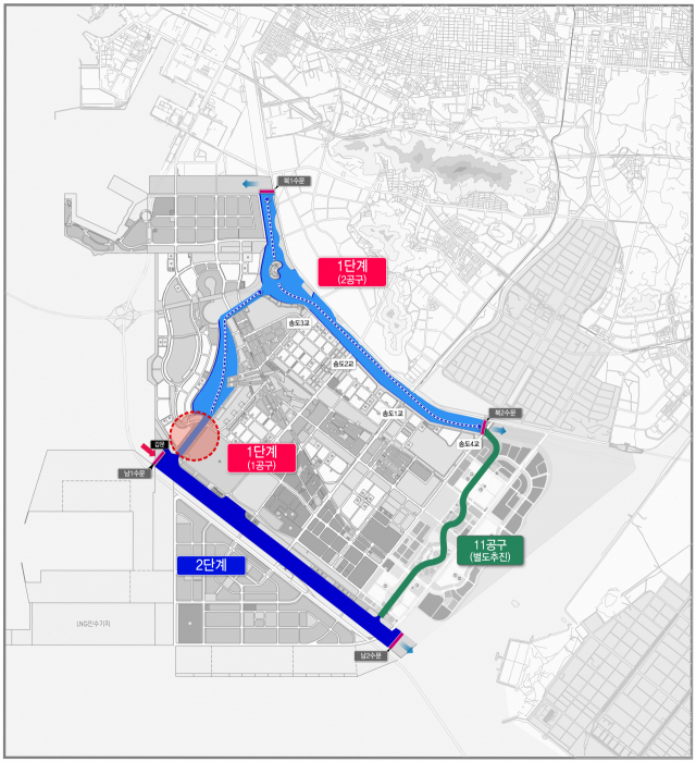 송도국제도시 워터프론트 위치도./사진제공=인천경제자유구역청