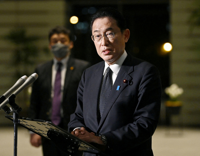 기시다 후미오 일본 총리. 로이터연합뉴스