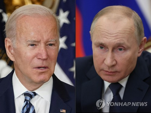 조 바이든(왼쪽) 미국 대통령과 블라디미르 푸틴 러시아 대통령. 연합뉴스