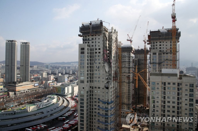 붕괴사고 발생한 광주 서구 화정아이파크 /사진=연합뉴스