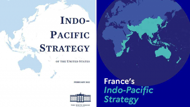 미국의 ‘인도태평양 전략’ 보고서 표지(왼쪽)와 프랑스의 전략 지침.