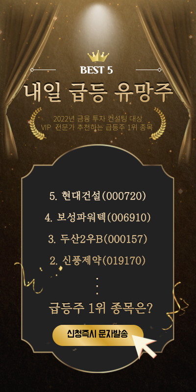 내일 급등종목 BEST 5 !