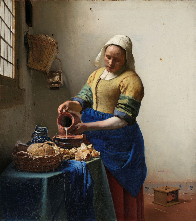 요하네스 베르메르의 '우유 따르는 여인' /사진출처=네덜란드 국립라익스미술관