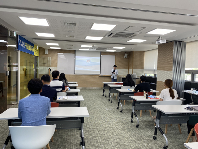 충남창조경제혁신센터가 FTA활용 실무자 교육을 실시하고 있다. 사진제공=충남창조경제혁신센터