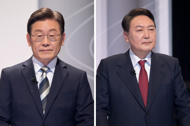 이재명 더불어민주당 대선후보(왼쪽)와 윤석열 국민의힘 대선후보/ 권욱 기자