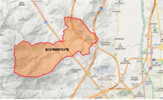 경기도, 성남시 상적동 5.58㎢ 토지거래허가구역 재지정…투기 차단