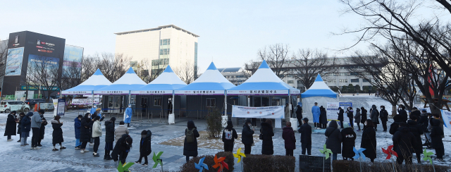 인천시청 앞 코로나 19 선별관리소 전경. 사진제공=인천시