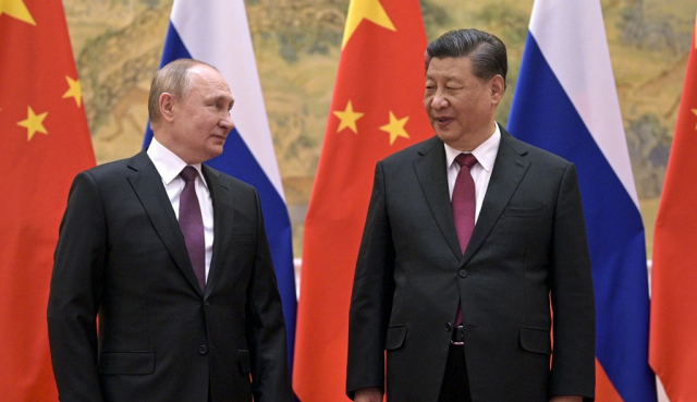 블라디미르 푸틴 러시아 대통령과 시진핑 중국 국가주석/AP연합뉴스