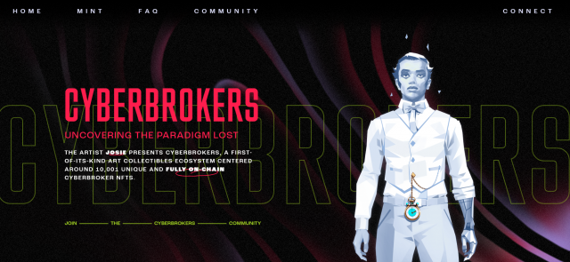 사이버브로커 공식 홈페이지 메인 화면.