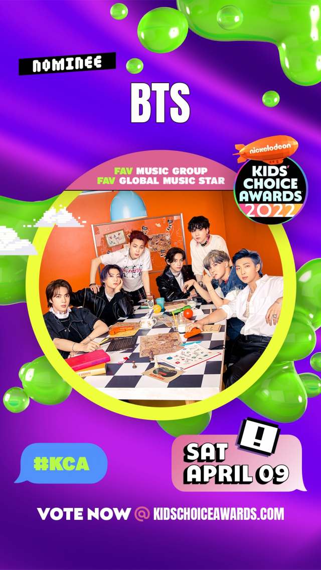 방탄소년단 / 사진=니켈로디언 키즈 초이스 어워드(Nickelodeon Kids Choice Awards)