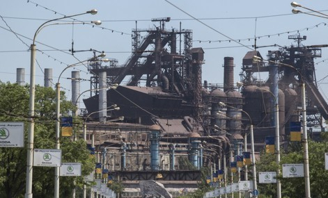 우크라이나 마리우폴의 메트인베스트 산하 제철기업 공사현장의 모습. /EPA 연합뉴스